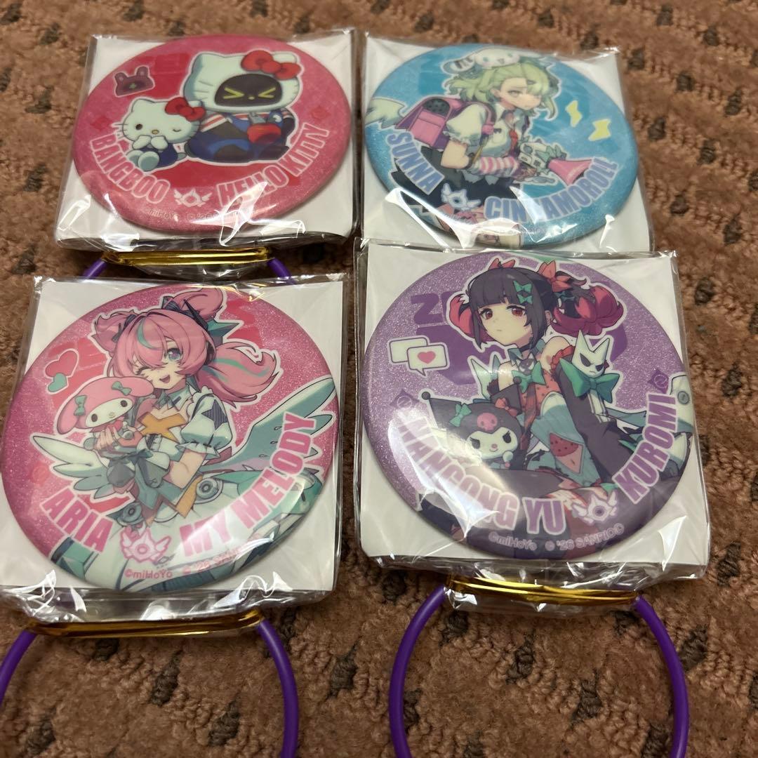 GiGO限定ゼンレスゾーンゼロ×サンリオキャラクターズ 缶バッジ 4個