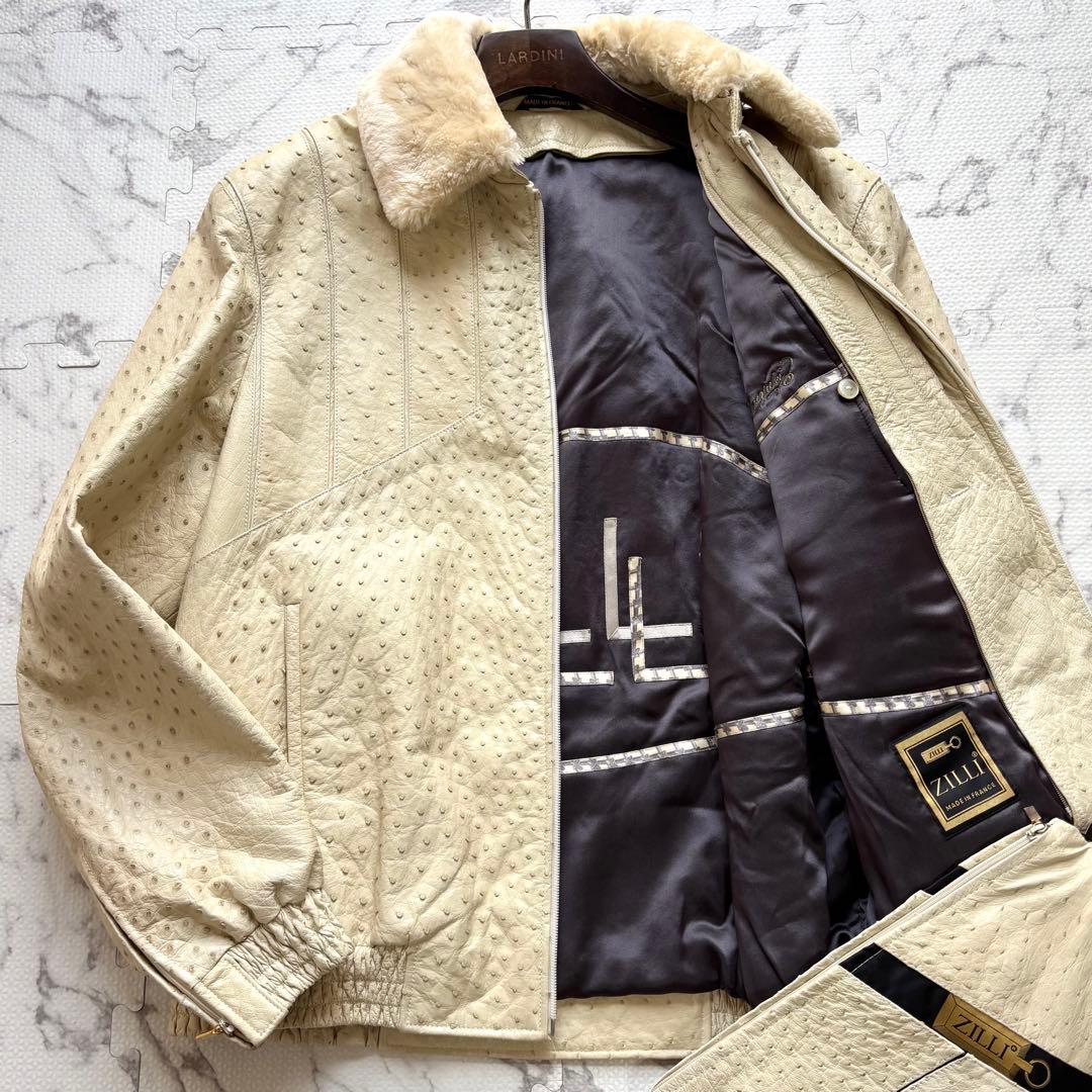 世界最高峰✨ZILLI ジリー ミンクファー襟 総オーストリッチジャケット 52 m33387611185_1.jpg?1767448994