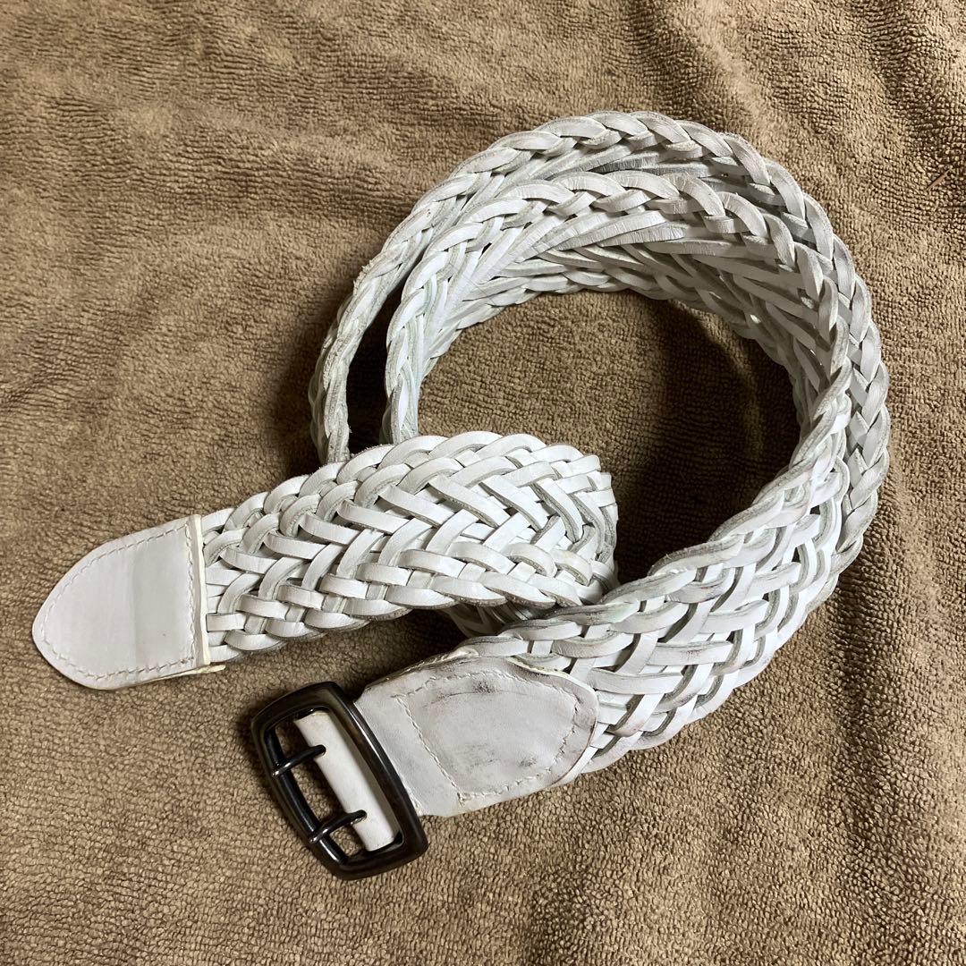 ☆定価10万円 AKM 上質なレザーベルト シルバー925 メッシュ - メルカリ