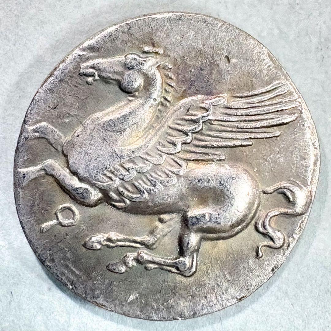 古代ギリシャ 女神アテナ ペガサス スターテル銀貨 コリント式