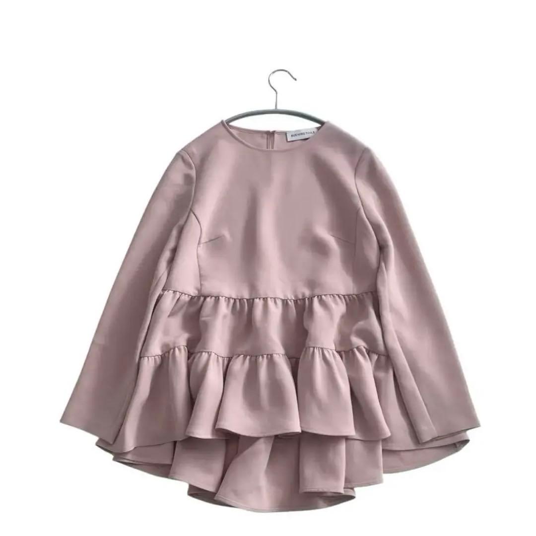 アベニールエトワール ダブルクロスギャザー切替ブラウス 32 - メルカリ