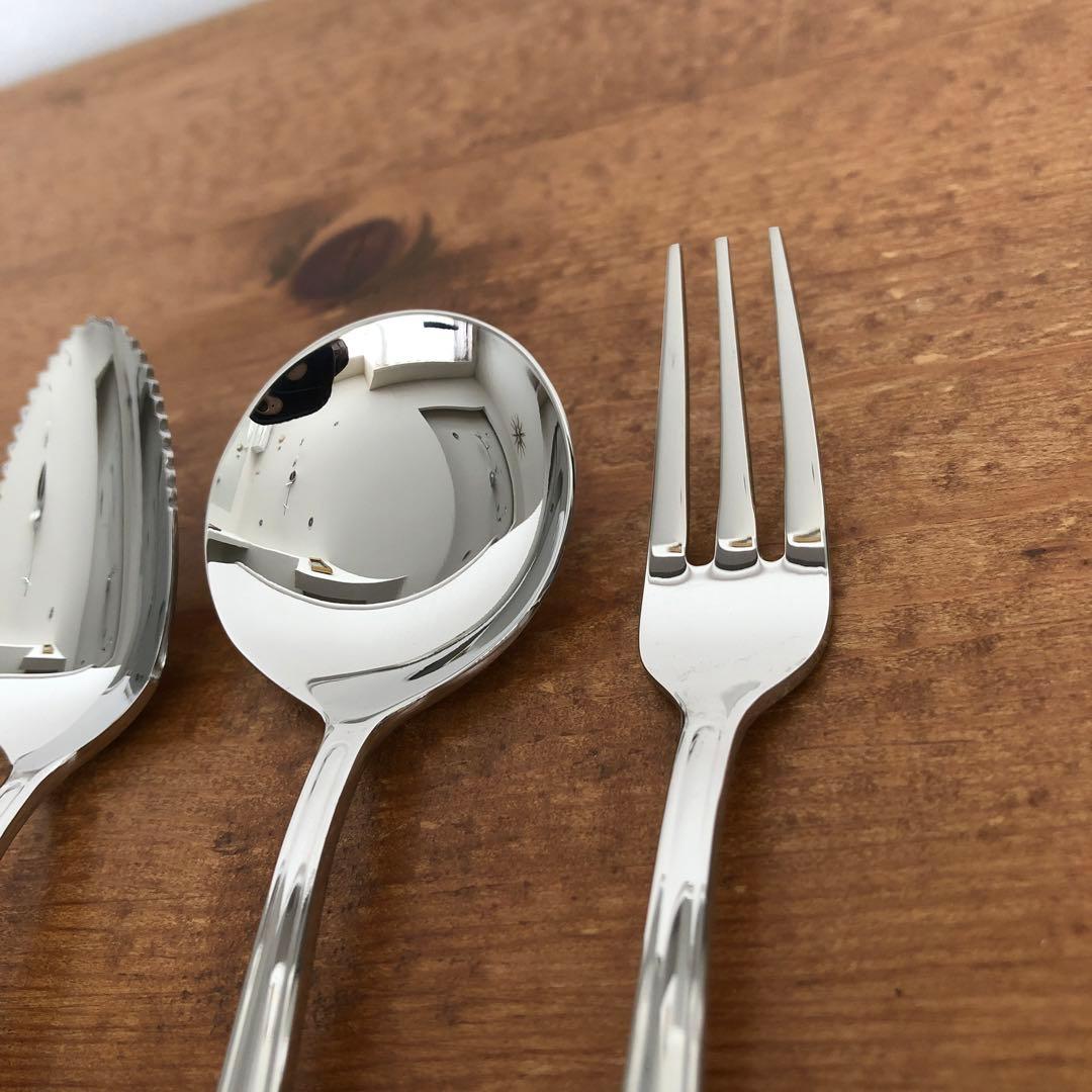 未使用 ラッキーウッド マリエッタ カトラリー40本セット リボン