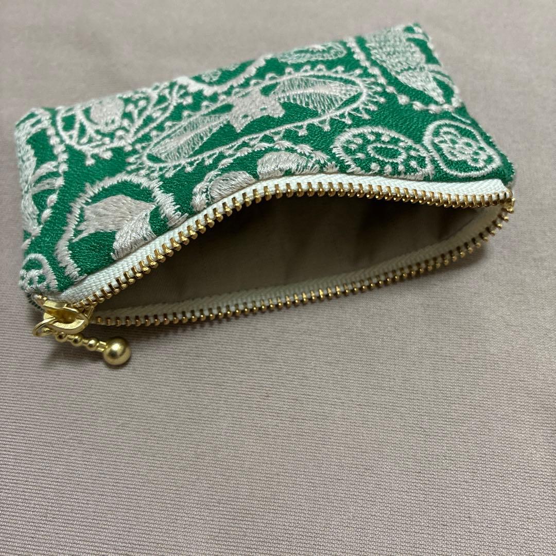ミナペルホネン ハンドメイド jungle relief green ポーチ - メルカリ