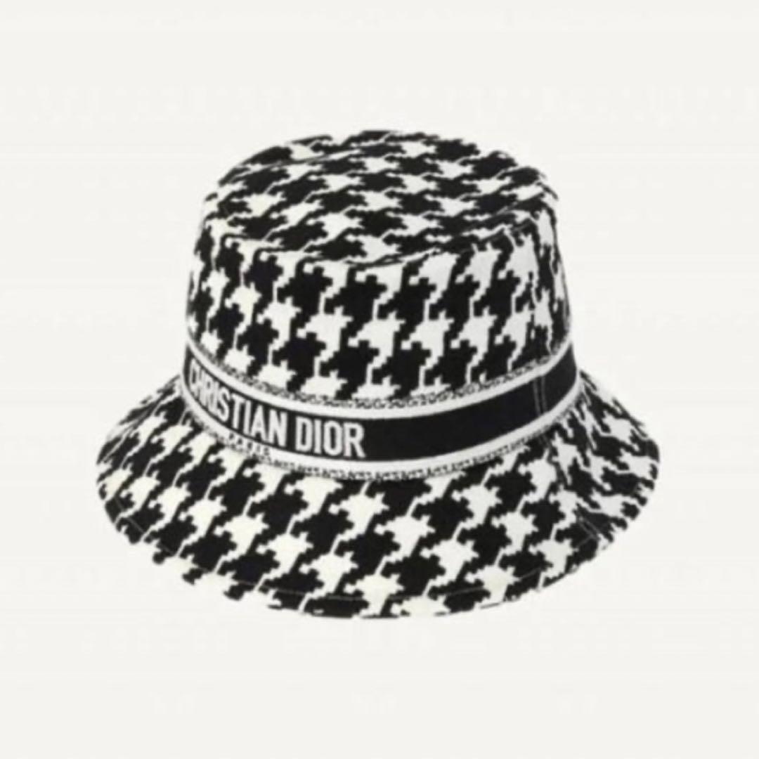 Christian Dior】 ディオール 千鳥格子柄バケットハット - メルカリ