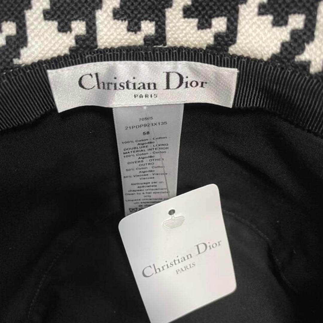 Christian Dior】 ディオール 千鳥格子柄バケットハット - メルカリ