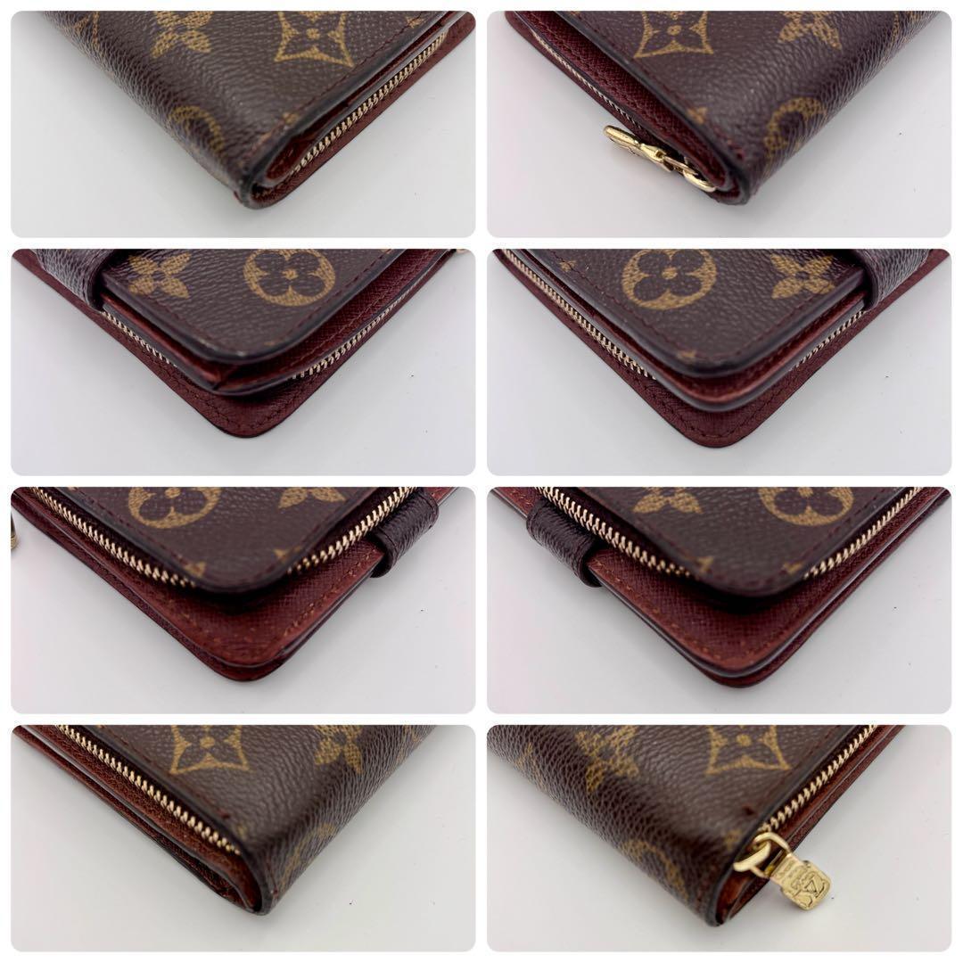 ルイヴィトン モノグラム コンパクトジップ 二つ折り ミニ 財布 正規品