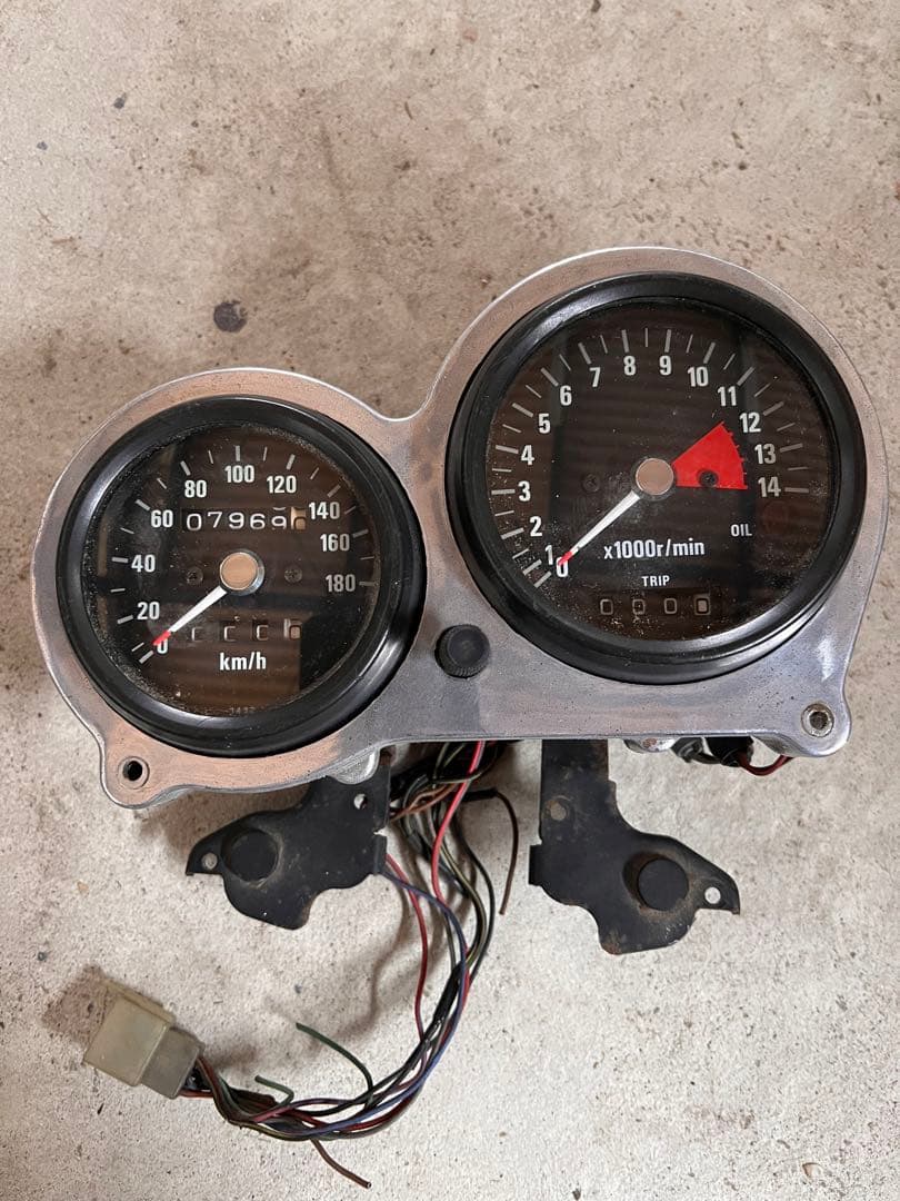 ゼファー400 親子メーター ジャンク品 メッキカバー - メルカリ