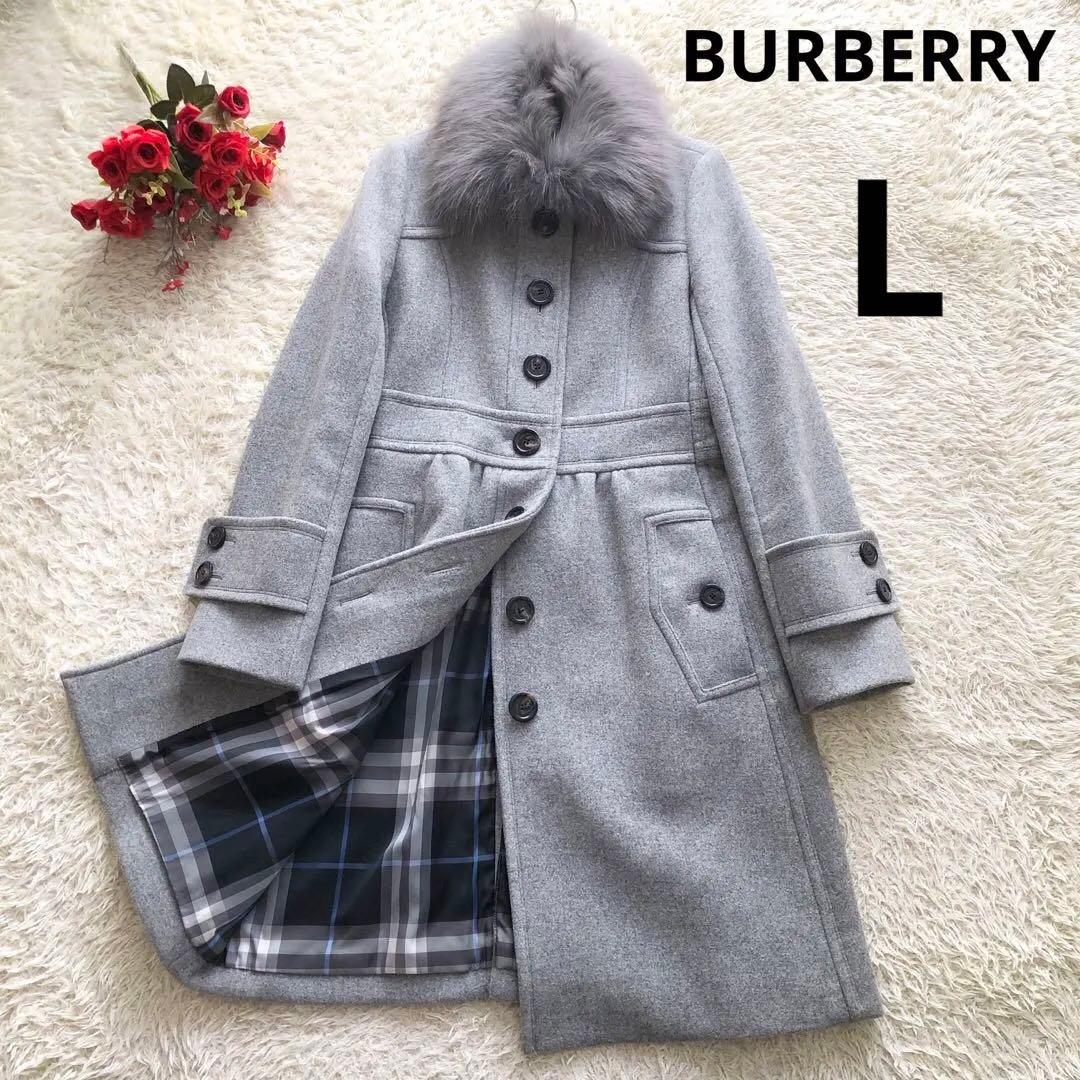 極美品♪BURBERRY BLUE LABEL♪2wayファーウールコート　L Burberry Blue Label Fur Detail Trench Coat – Vintage