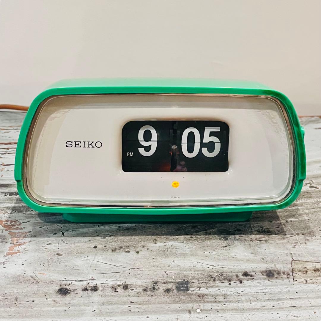 SEIKOパタパタ時計 デジタルクロック DZ634 昭和レトロ SEIKO（セイコー） パタパタ時計 DZ634 グリーン 50-60Hz 日本全国使用