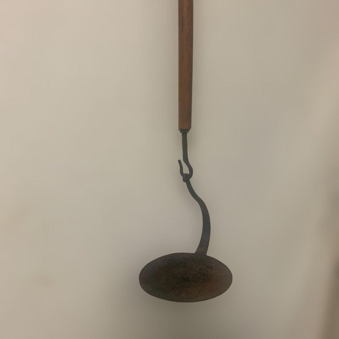 鉄製江戸時代油燈　竹製と鉄 江戸時代 吊下式鉄行燈（1603–1867 CE） | 入蘆花（ロカニイル）