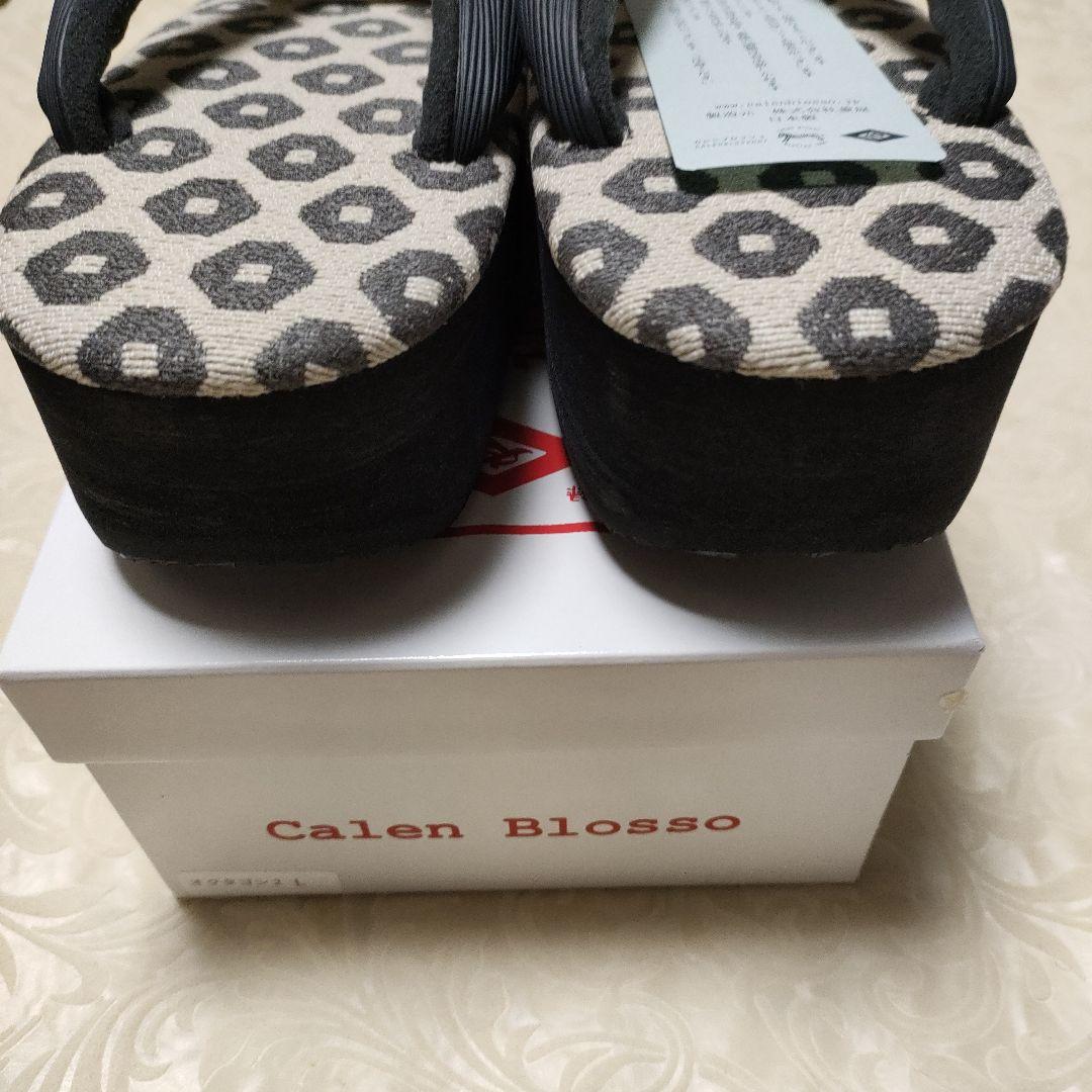 鼻緒黒 菱屋謹製 カレンブロッソ オクタゴン35 CAFE ZORI（Lサイズ