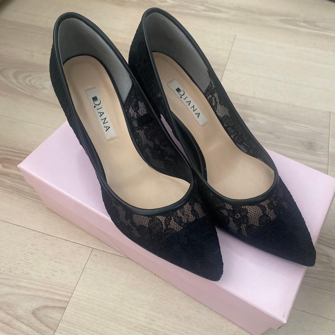 DIANA ブラック ハイヒール 23.5cm - メルカリ
