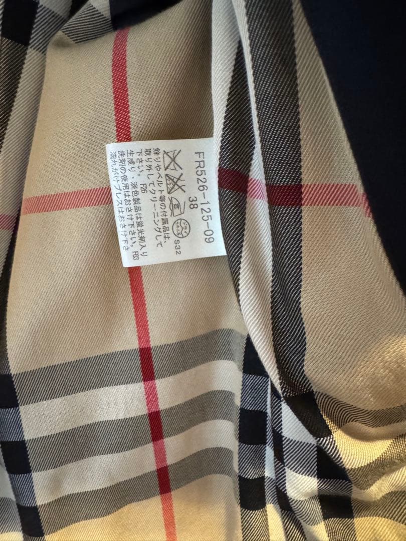 バーバリー ブラック トレンチコート 38