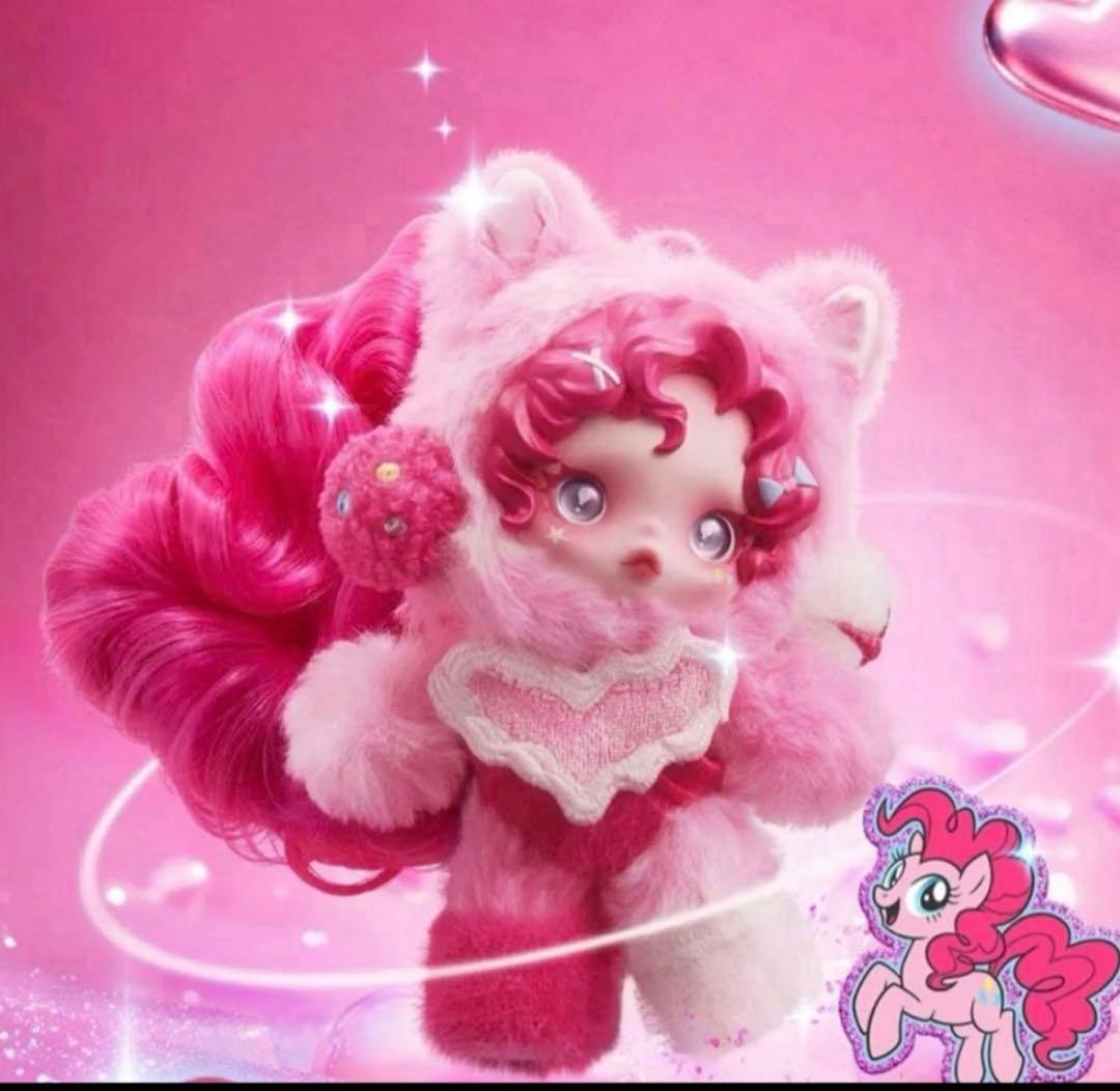 ポップマート スカルパンダ×マイリトルポニー ぬいぐるみ Pinkie Pie