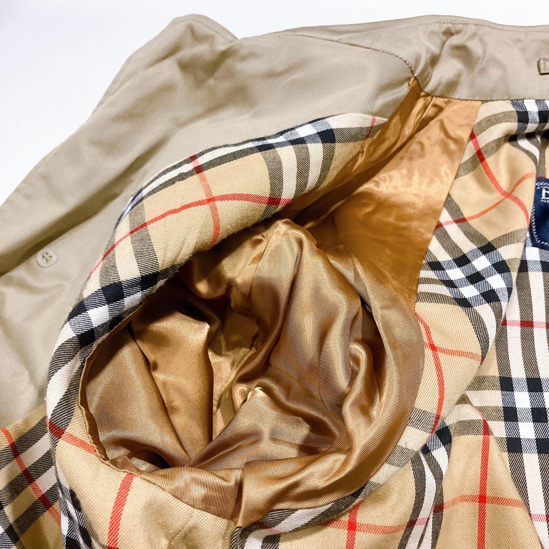 逸品】バーバリー 英国製 ハニーベージュ ロングステンカラーコート