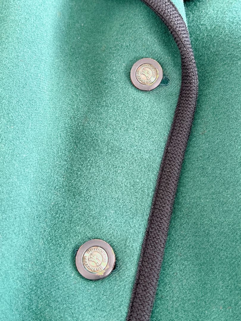 美品】Burberrys ピーコート カシミア混 ダブルフェイス 9号グリーン