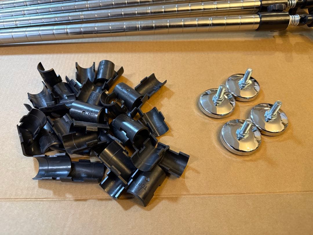 ルミナス スリム スチールラック 突っ張り付き 幅80×奥行50 ウッド