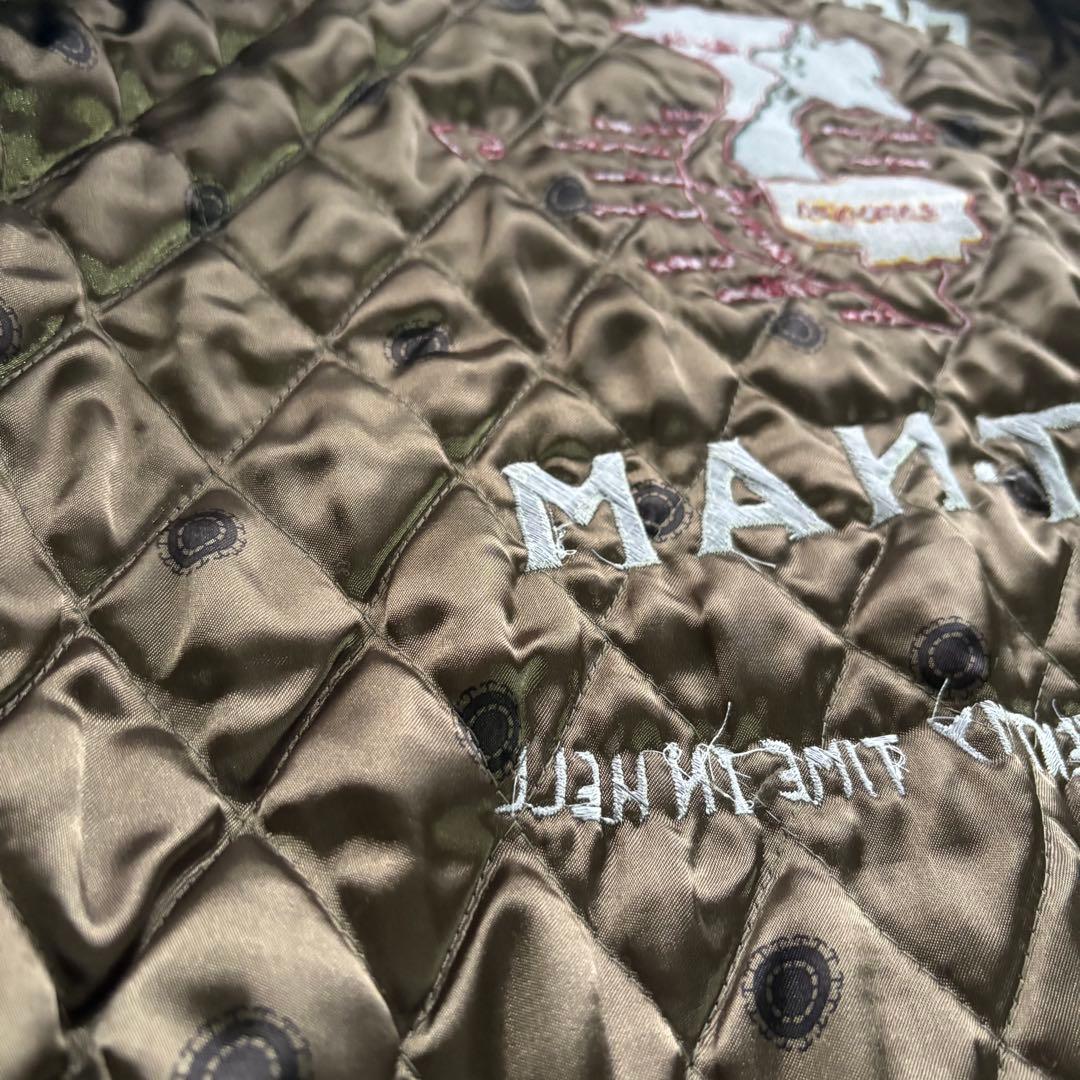 希少L☆90sベトジャン【天国と地獄】スーベニアジャケット 刺繍 虎福