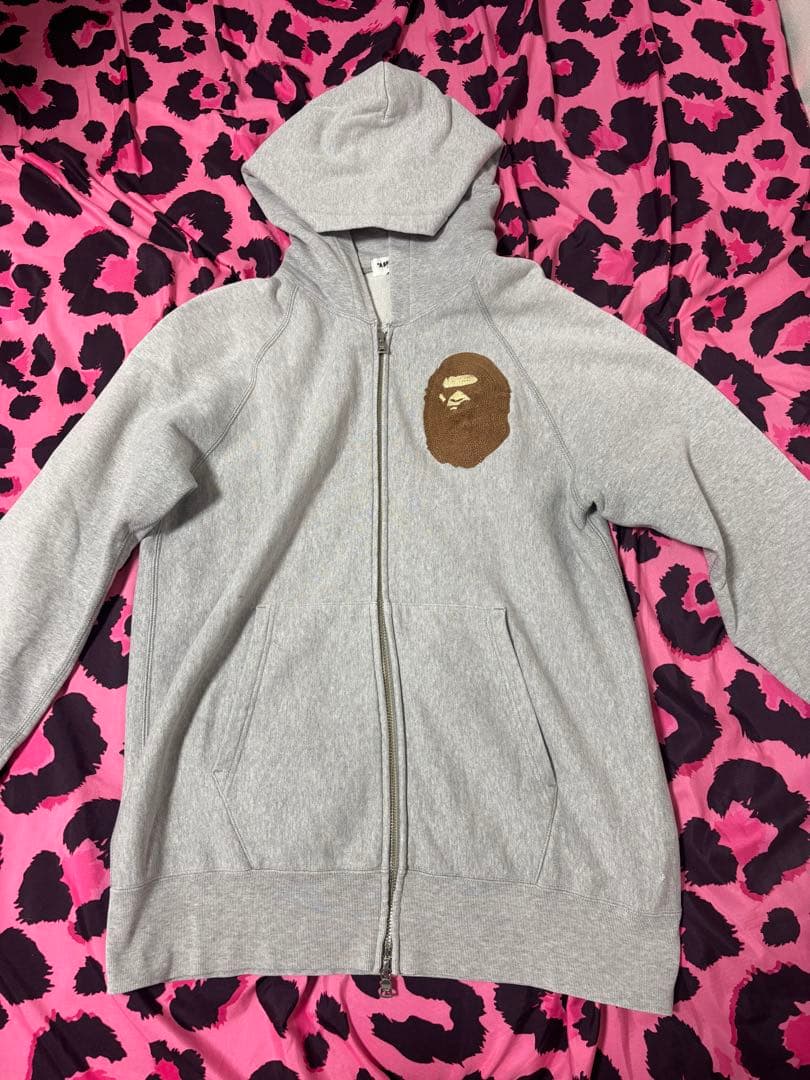 BAPE グレー フルジップパーカー A BATHING APE® ジップアップ パーカー | グレー | FARFETCH JP