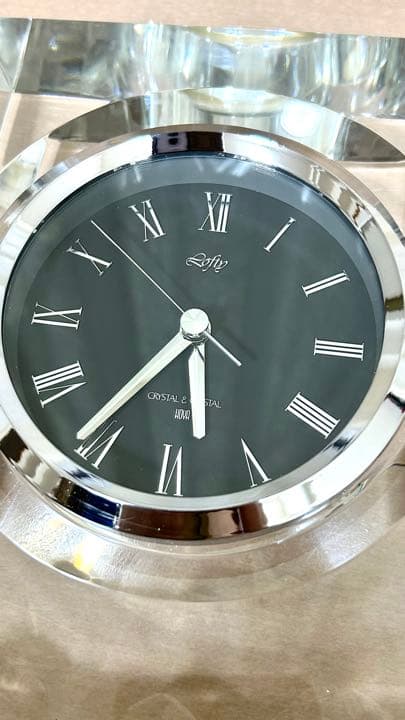 HOYA ホヤ 特大クリスタル 置き時計 クリスタルガラス 重さ6.7キロ