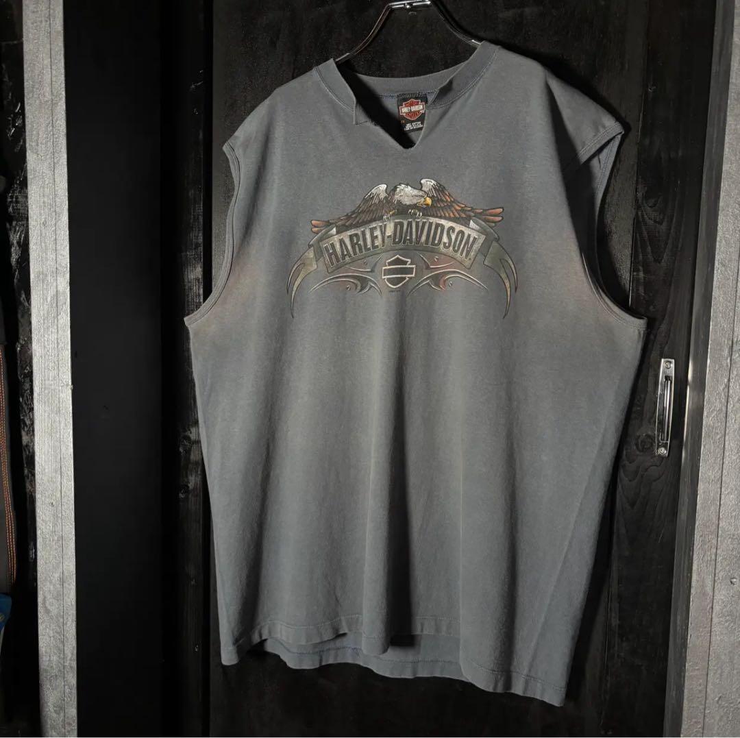 USA製　HARLEY-DAVIDSON ハーレーノースリーブ　アメリカ製