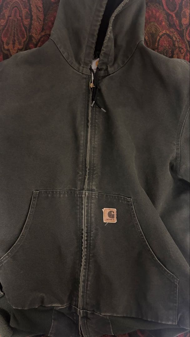 90s.Carhartt アクティブジャケット USA製 90s Carhartt Thermal Lined Active Jacket 紺 M カーハート
