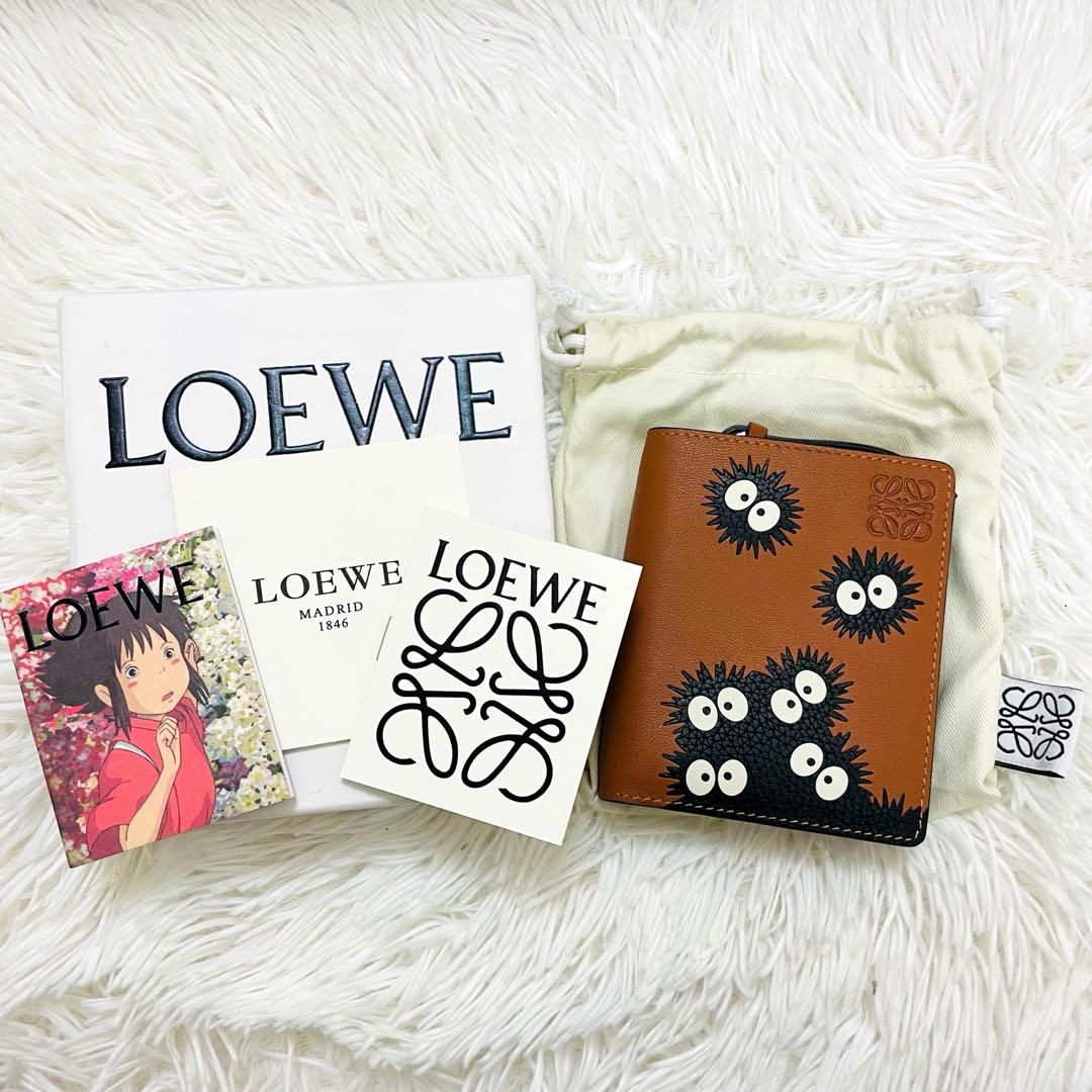 未使用級✨付属完備✨ロエベ 二つ折り財布 ジブリ トトロ まっくろくろ