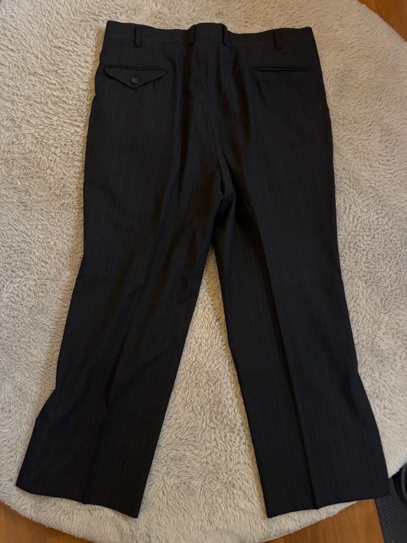 美品 バーバリー セットアップ ダブル 濃紺 ストライプ