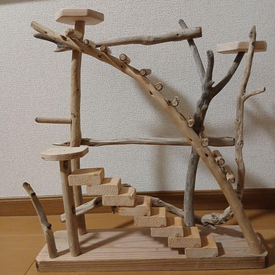 鳥インコ止まり木（75）バードアスレチックジム - メルカリ