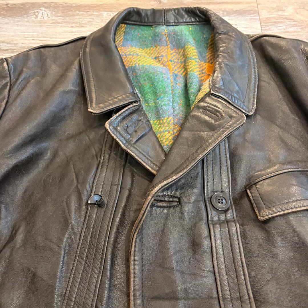 35　コルビジェジャケット 本革 フレンチ ヴィンテージ レザー