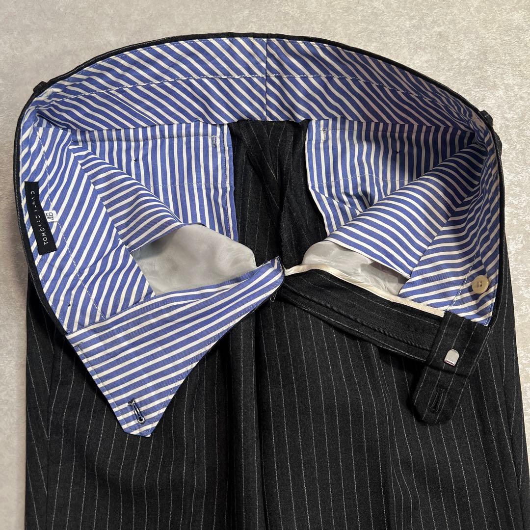 トゥモローランド カノニコウールフランネル ストライプスーツ