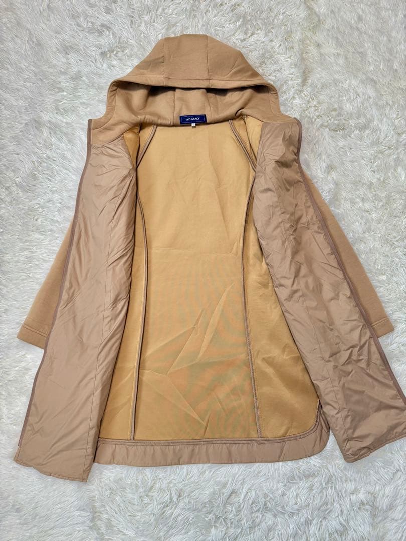 m's gracy コート　中綿　切り替え　キルティング　ベージュ　2024AW