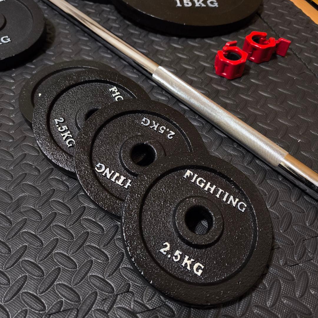 最終値下げ 直接引取限定 総重量100kg バーベルセット ファイティング