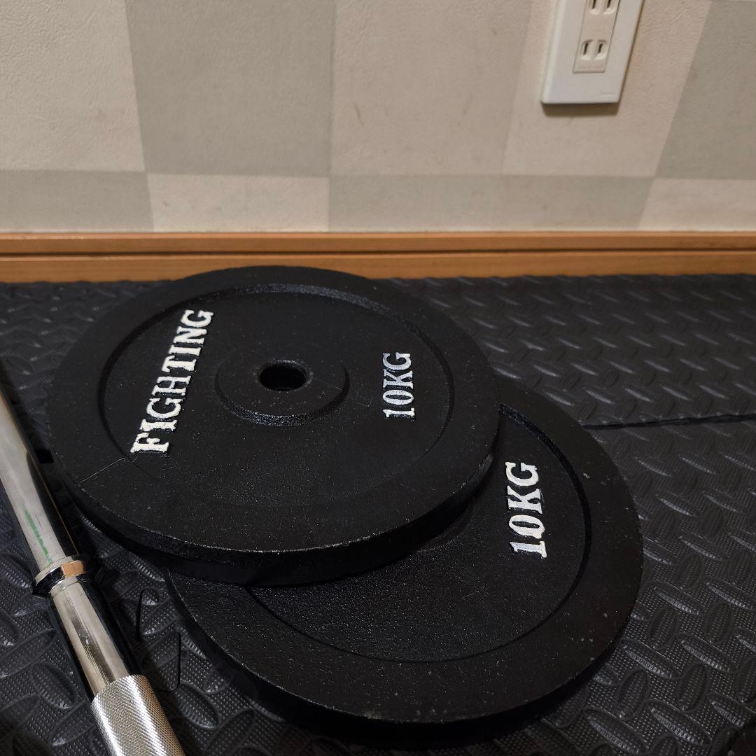 最終値下げ 直接引取限定 総重量100kg バーベルセット ファイティング