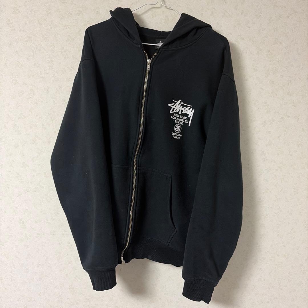 Stüssy ブラック パーカー M - メルカリ