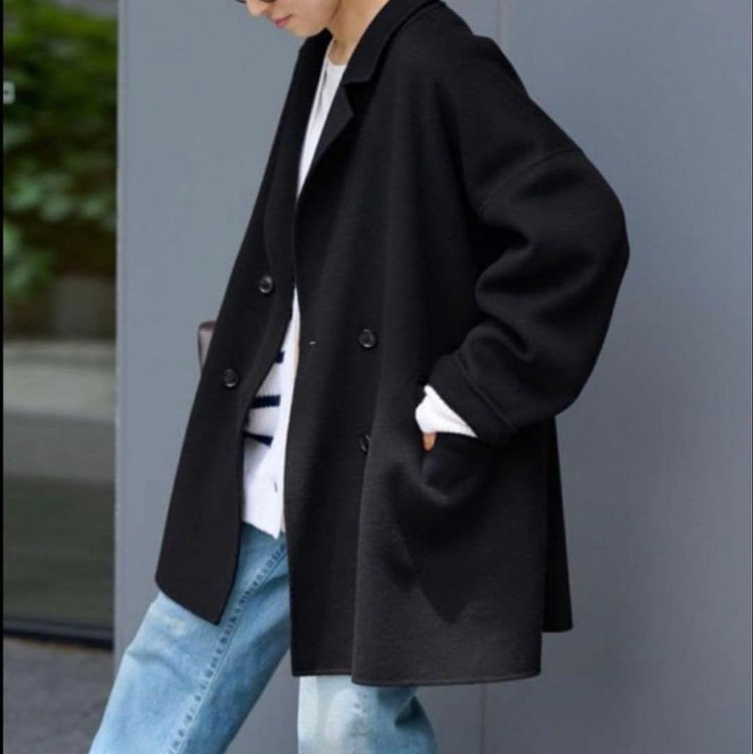 フレームワーク ハミルトンリバーテーラードコート ブラック 36サイズ