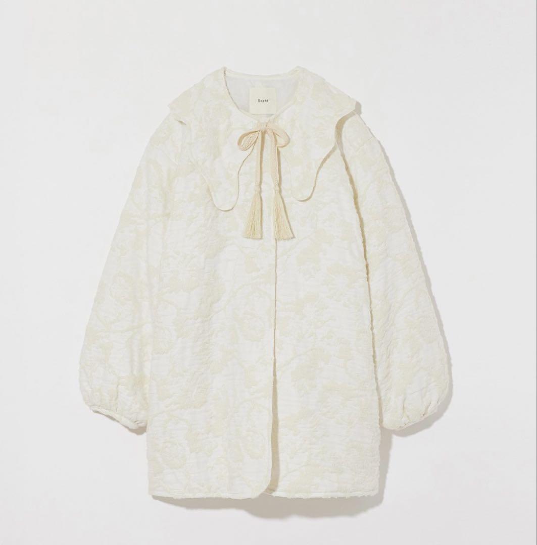 タグ付】eaphi JACQUARD BIG COLLAR HARF COAT - メルカリ