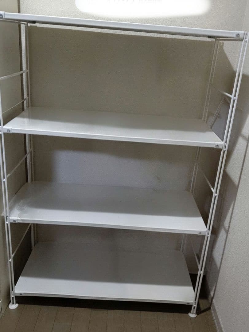 無印良品 スチールユニットシェルフ スチール棚セット ワイド中 ライトグレー