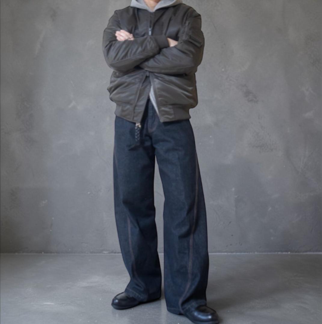 ユニクロ +J ハイブリッドダウンオーバーサイズMA－1 XXL グレー 2XL