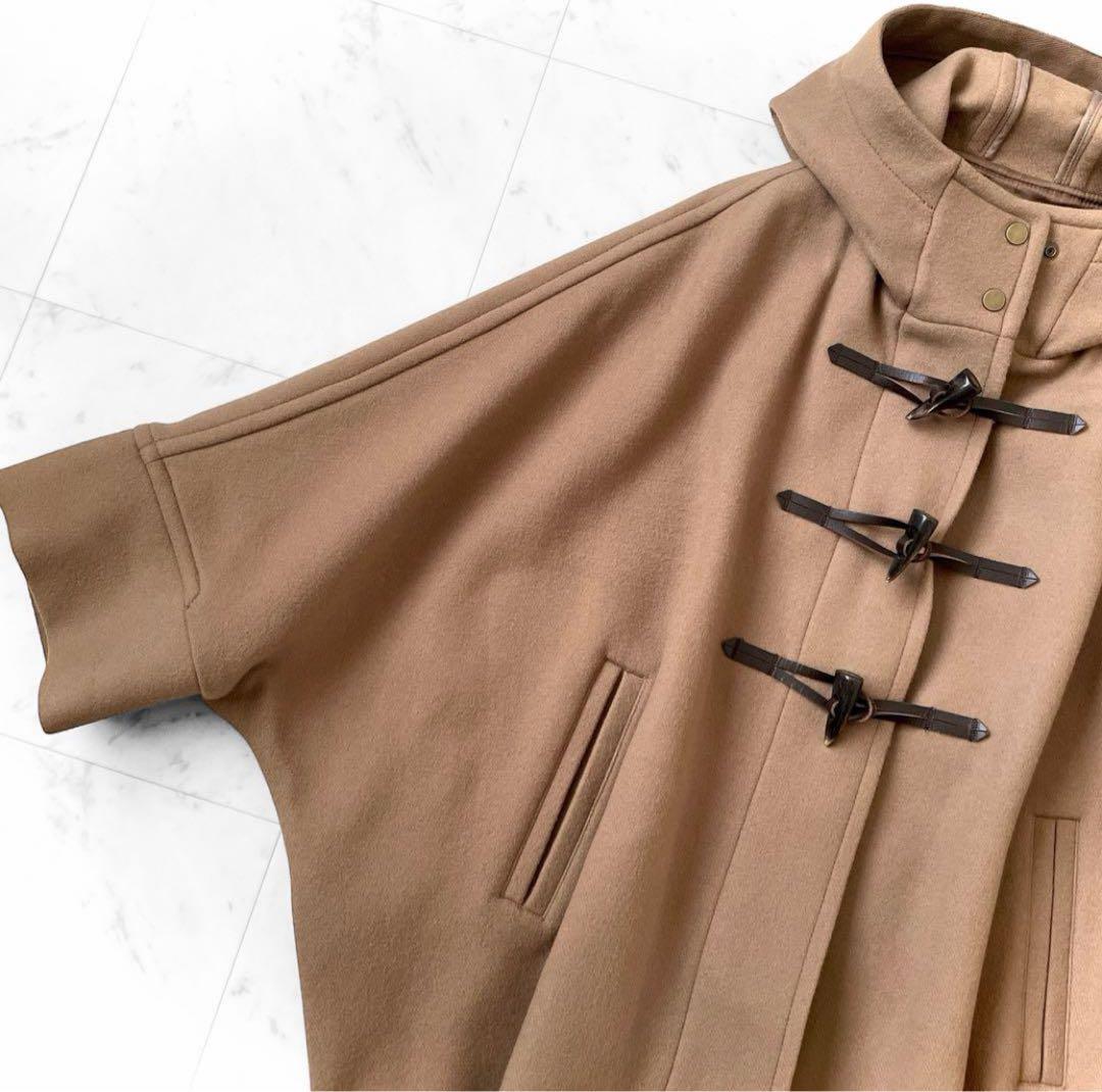 極美品 フレームワーク 23AW メルトン ダッフル ポンチョコート