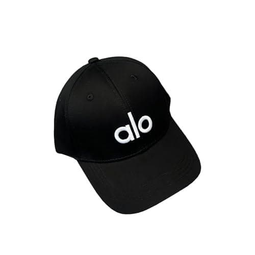alo ロゴ刺繍 ベースボールキャップ 帽子 ブラック 黒 男女兼用 - メルカリ