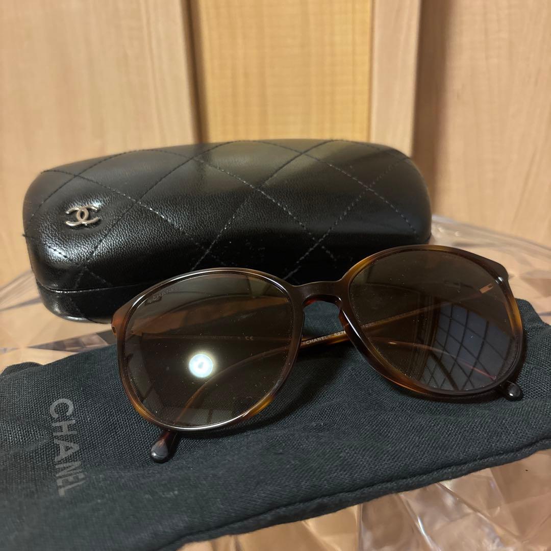 CHANEL キャットアイサングラス ブラウン 美品 - メルカリ