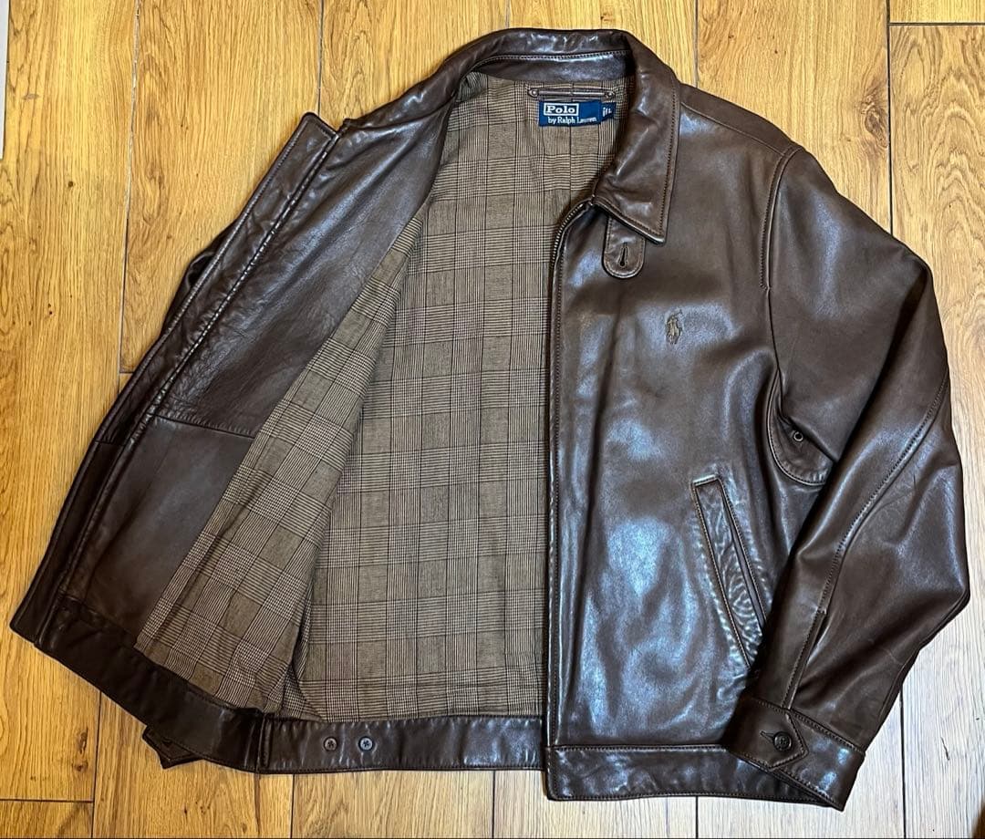 美品】90s POLO Ralph Laurenラルフローレンレザージャケット - メルカリ
