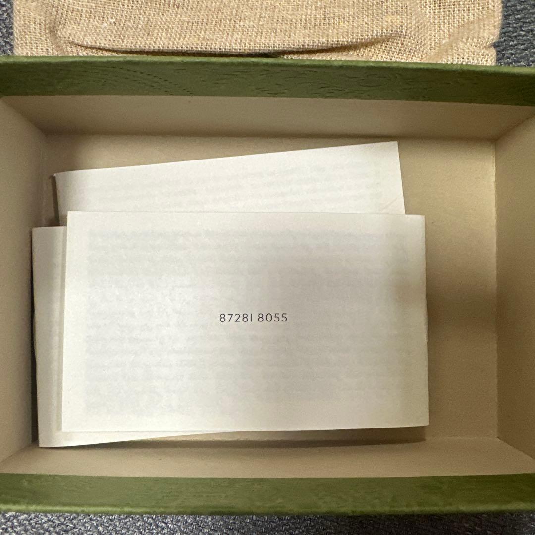 GUCCI レザーキーケース ブラック/ベージュ 箱付き