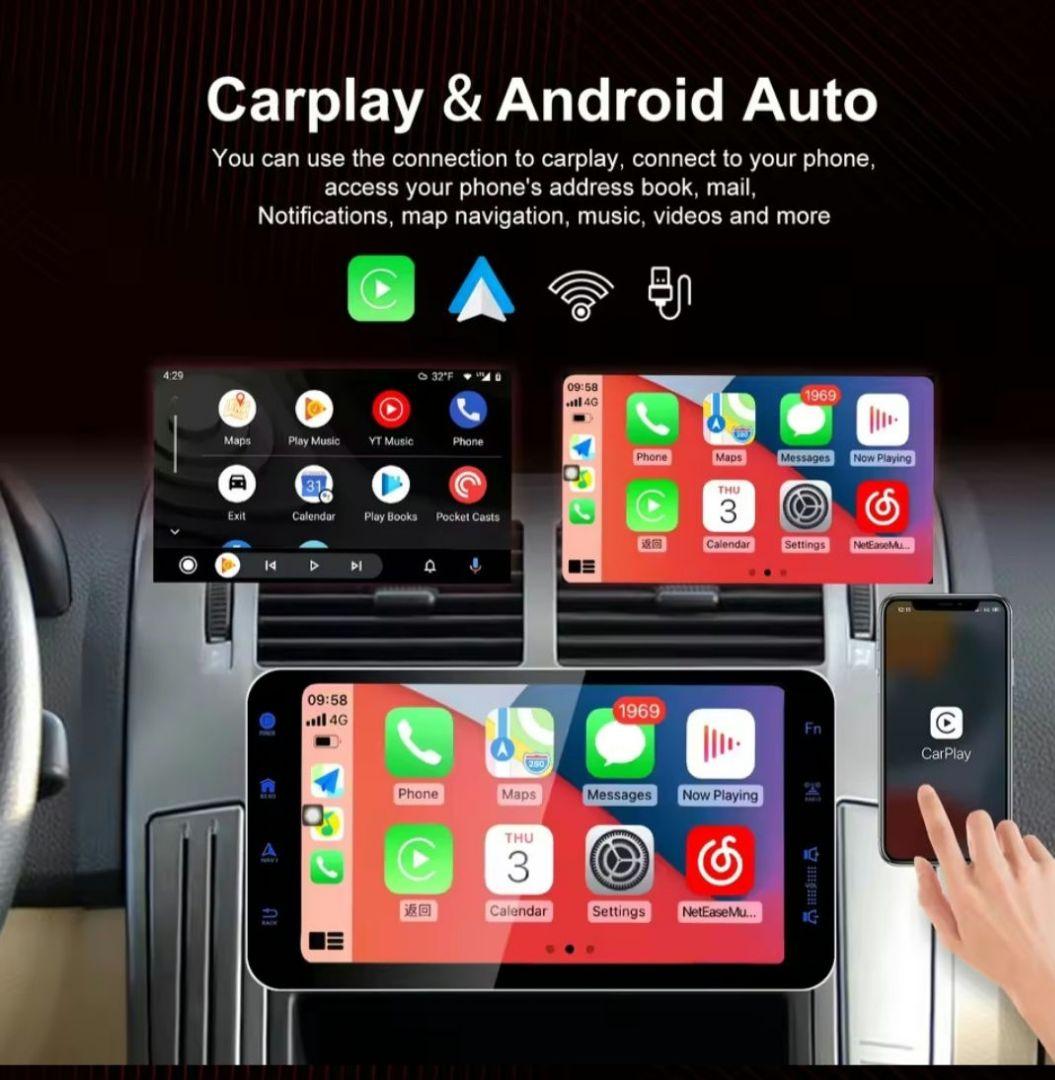 Carplay & Android Auto オンダッシュモニター　9インチ オンダッシュモニター Carplay AndroidAuto ディスプレイオーディオ 9