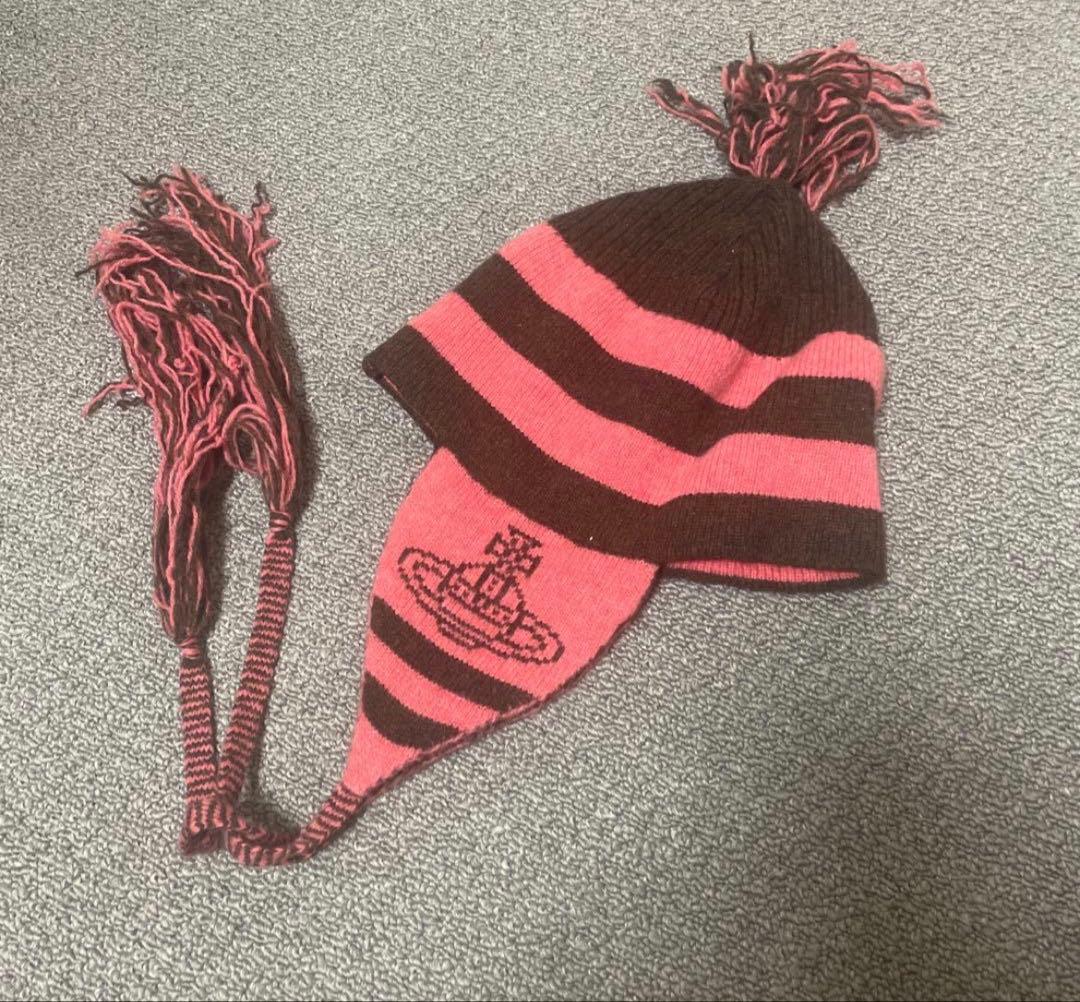 Vivienne westwood 耳あてニット帽 Vivienne Westwood（ヴィヴィアンウエストウッド） 良品 オーブ
