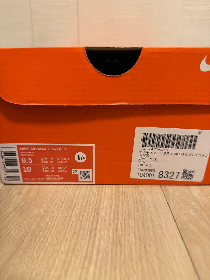 【USED】 NIKEGOLF AIRMAX1 86 OG G 26.5cm