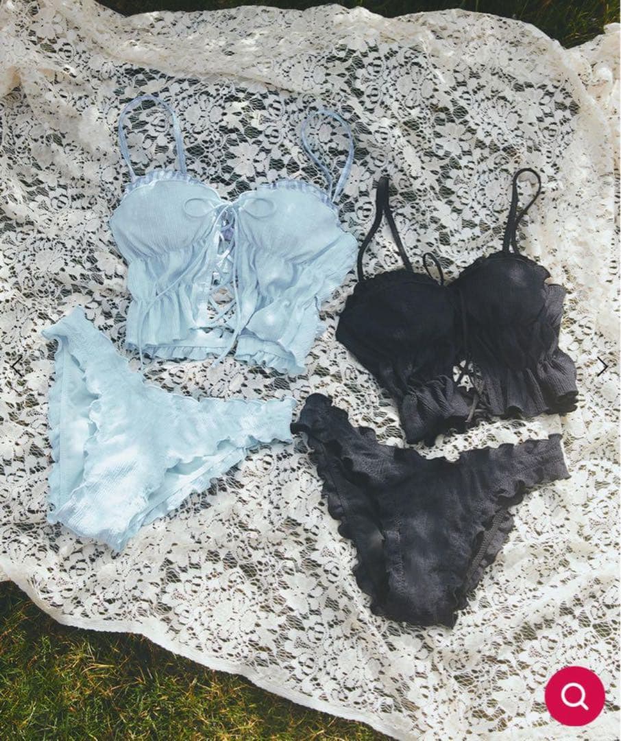 今季完売Ravijour CORSETビキニセット ブルー青Mサイズノベルティ付