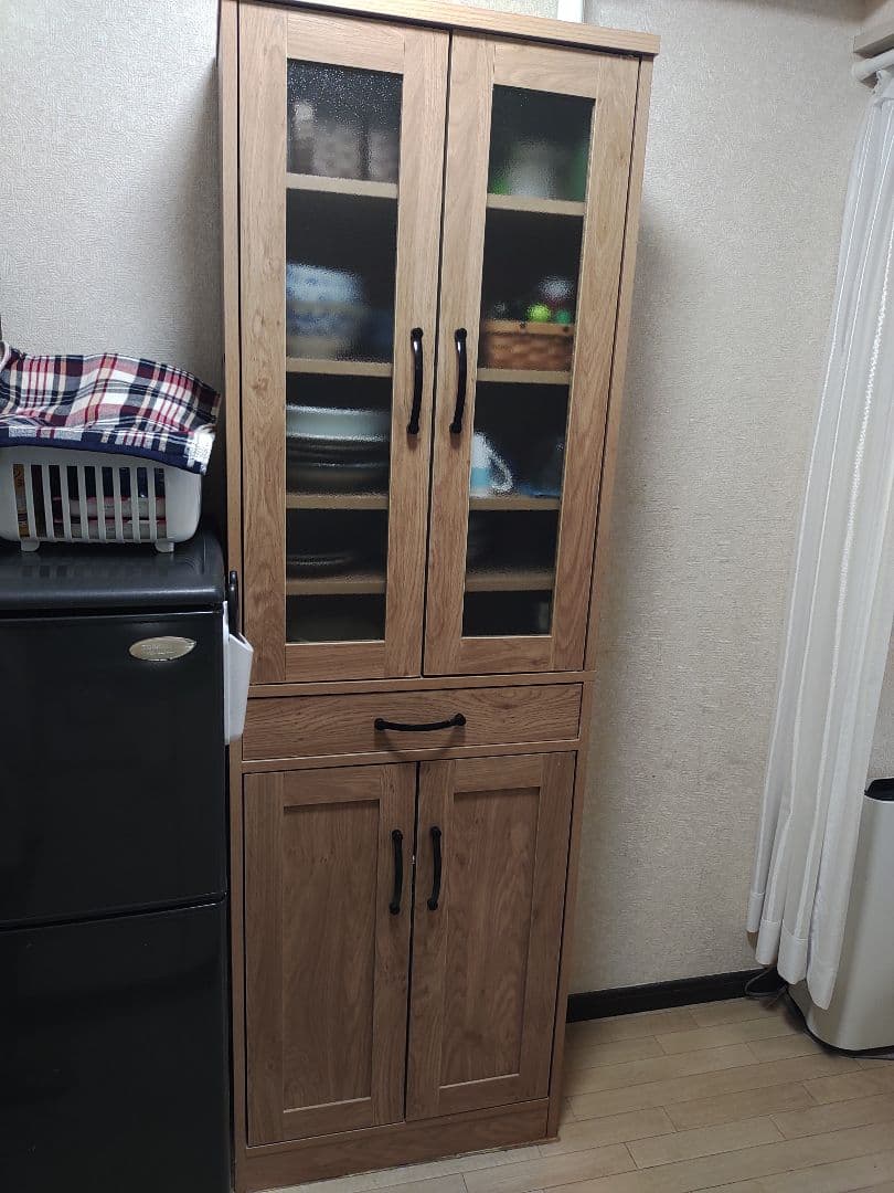 ※えこ様用　木目調 食器棚 ガラス扉付き 楽天市場】☆スーパーセール 最大20％OFF☆食器棚 大容量 幅60 ガラス