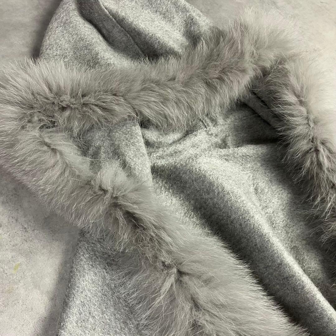 Diagram グレースコンチネンタル フード付きカシミヤファーストール